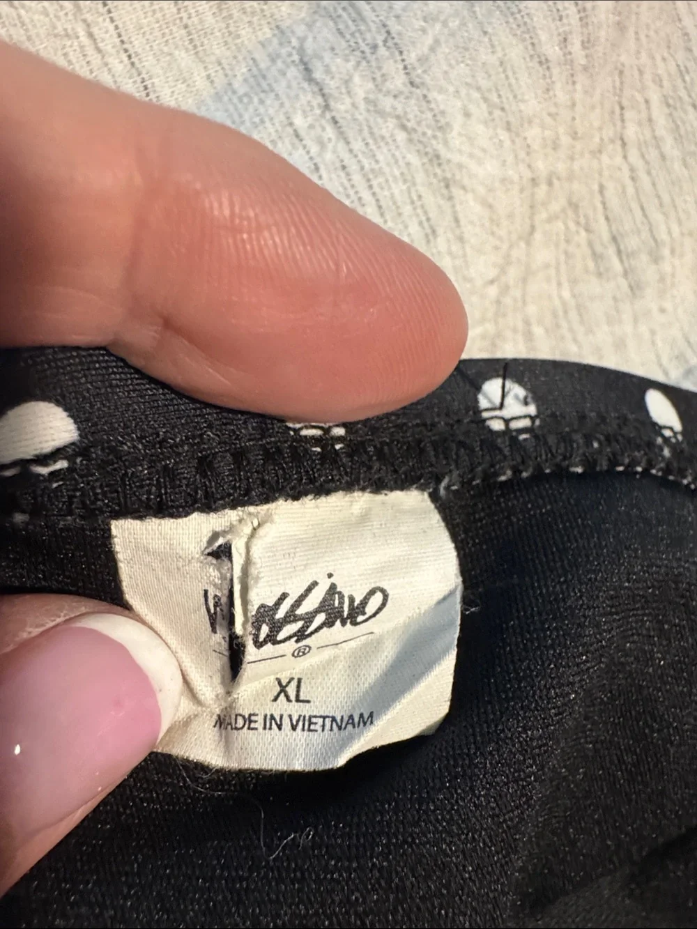 Mossimo Supply Co. Black & White Polka Dot Bandeau Bikini